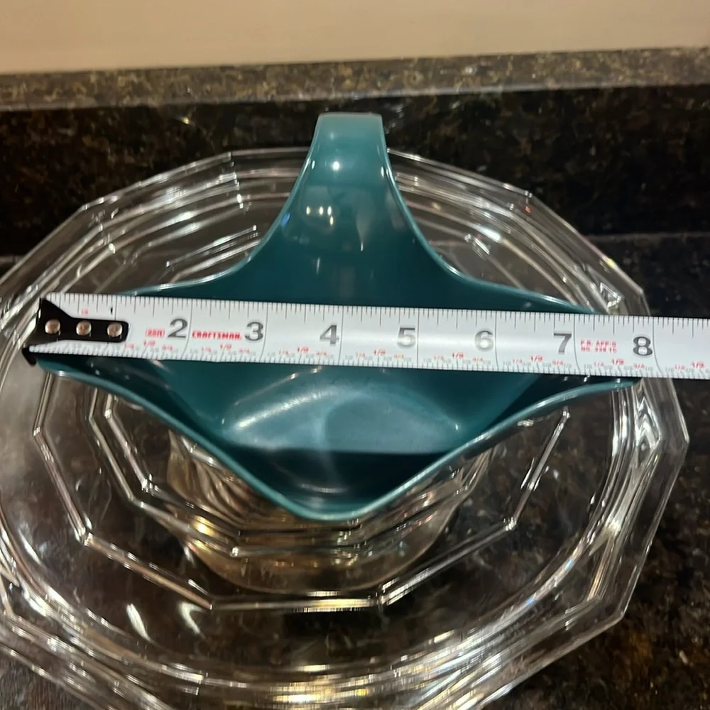 VTG MCM Melmac Melamine Green Gravy Boat